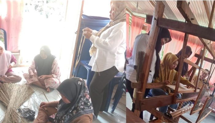 Pemerintah Desa N-7 Aek Nabara Gelar Pelatihan Keterampilan lidi untuk Dorong Ekonomi Masyarakat