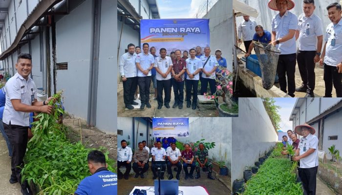 Panen Raya Ketahanan Pangan Pemasyarakatan Digelar Serentak, Lapas Tebing Tinggi Ikuti Virtual