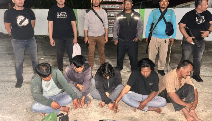 Berawal dari Dumas Warga, Sat Narkoba Polres Simalungun Tangkap 5 Pelaku Narkoba di Eks Galon Pertamina Seribudolok