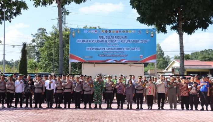Bupati Ikuti Apel Gelar Pasukan Operasi Ketupat 2026 di Polres Humbahas
