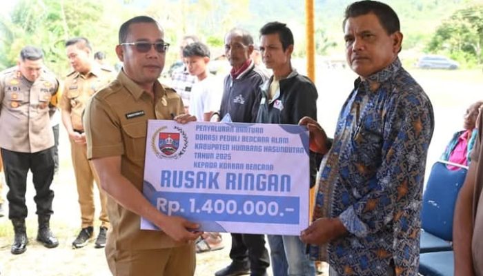 Pemerintah Daerah Salurkan Donasi Peduli Bencana di Humbahas 