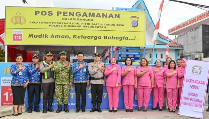 Bupati Bersama Kapolres Humbahas Tinjau Pos Pengamanan Lebaran