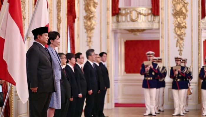 Presiden Prabowo Subianto Disambut Upacara Resmi oleh PM Jepang Sanae Takaichi di Istana Akasaka