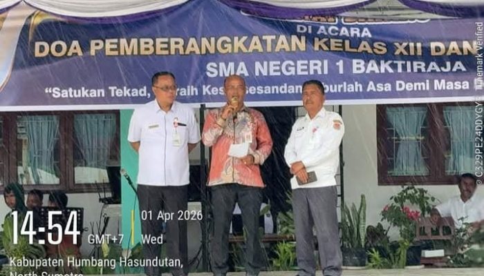 Bupati Humbahas Hadiri Doa Pemberangkatan Kelas XII sekaligus Pentas Seni SMA Negeri 1 Baktiraja