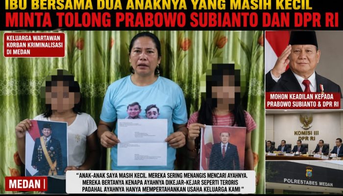 Tangis Ibu dan Dua Anak di Medan Pecah, Suami Jadi Tersangka dan DPO Usai Tangkap Terduga Maling