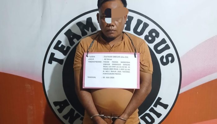 Polsek Bilah Hulu Tangkap Pria Diduga Pengedar Sabu di Mualmas, Sita 10,57 Gram Barang Bukti