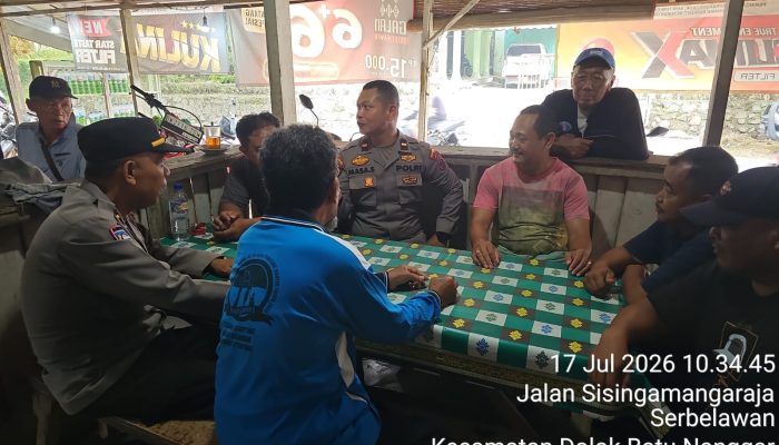 Jumat Curhat Polsek Dolok Batu Nanggar Serap Aspirasi Warga, Ajak Masyarakat Tolak Narkoba 