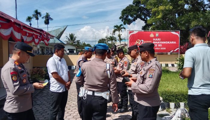 Sie Propam Polres Simalungun Gelar Gaktibplin di Polsek Panei Tongah, Cek Kelengkapan Senpi hingga Masa Berlaku SIM Personel