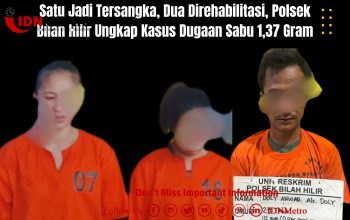 Satu Jadi Tersangka, Dua Direhabilitasi, Polsek Bilah Hilir Ungkap Kasus Dugaan Sabu 1,37 Gram