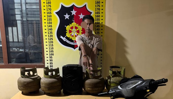 Polsek Bandar Huluan Ringkus Pelaku Pencurian Tabung Gas dan Loudspeaker Rumah Makan